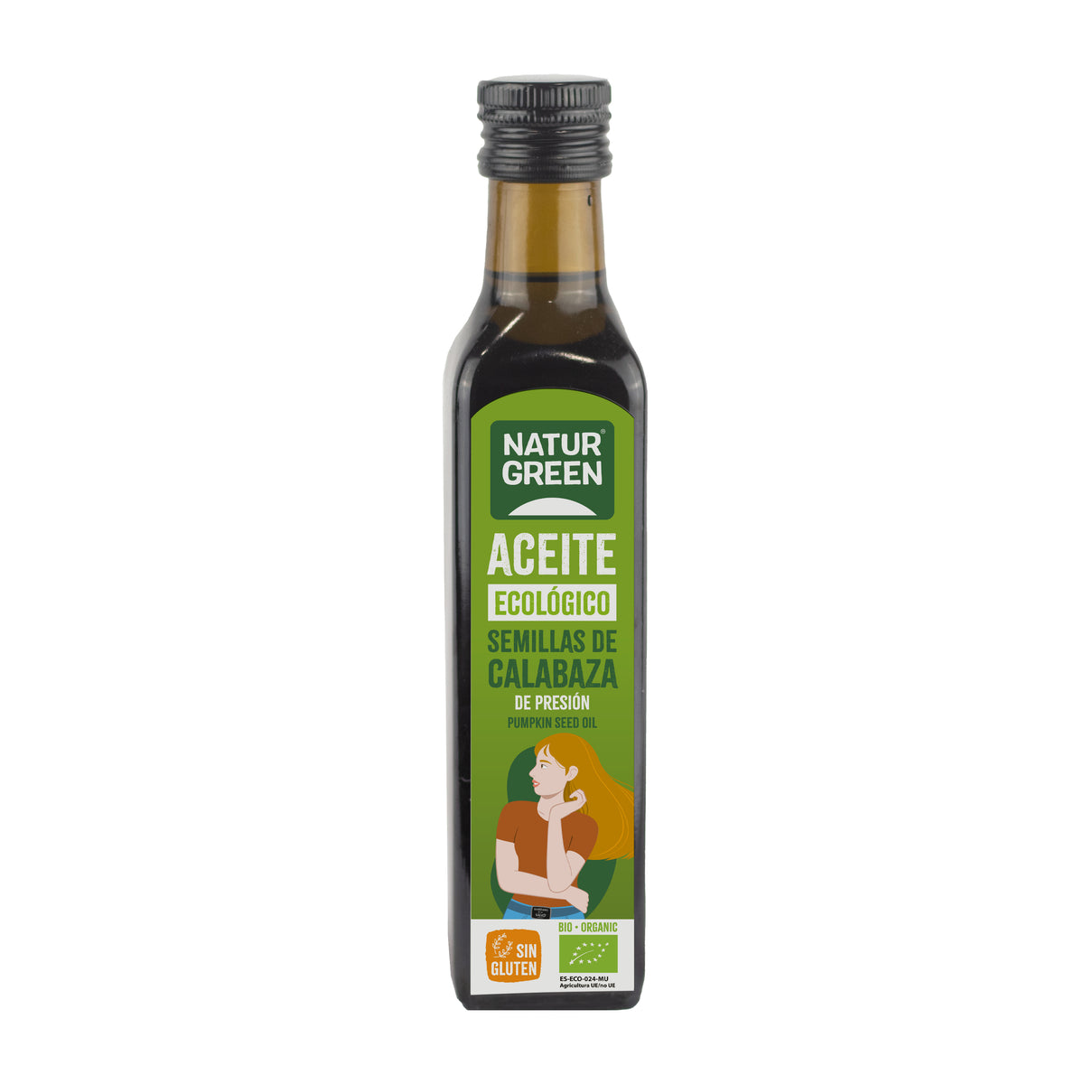 Huile de graines de courge Bio NaturGreen, 250 ml