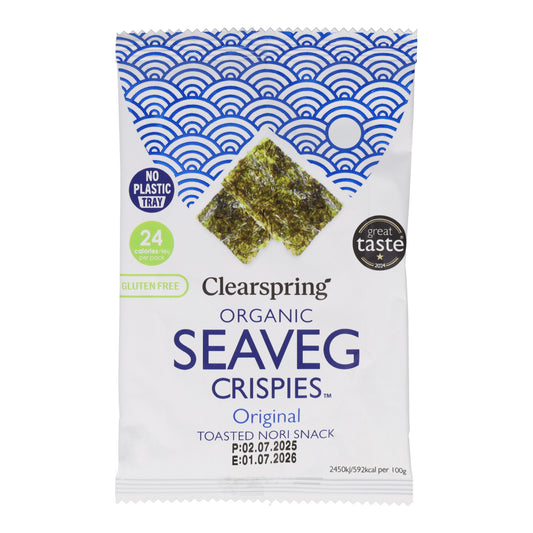 Snack aux algues nori grillées bio Clearspring 4 g