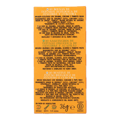Infusion de gingembre et curcuma BIO Cupper 20 sachets