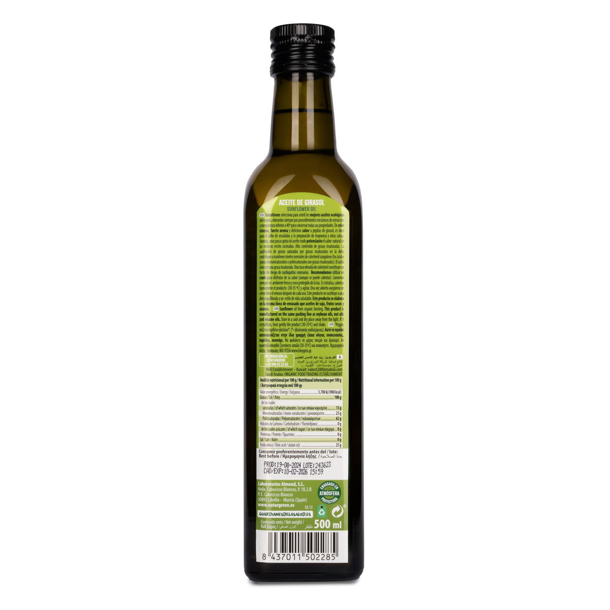 Huile de tournesol Naturgreen 500 ml