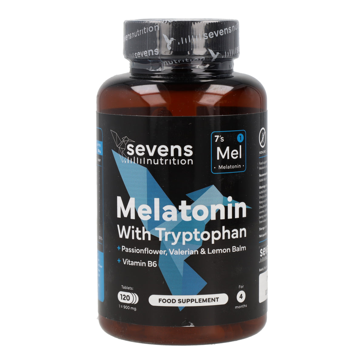 Mélatonine avec Tryptophane Sevens Nutrition 120 gélules