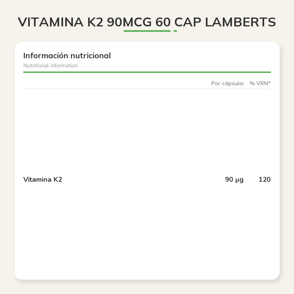 Información nutricional