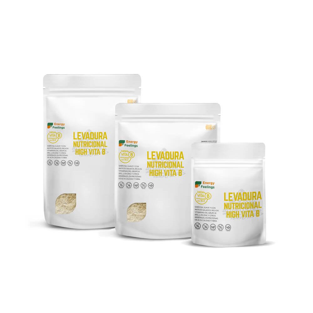 Pack 2x Levadura nutricional vitamina B12 en copos Energy Feelings, 1 Kg