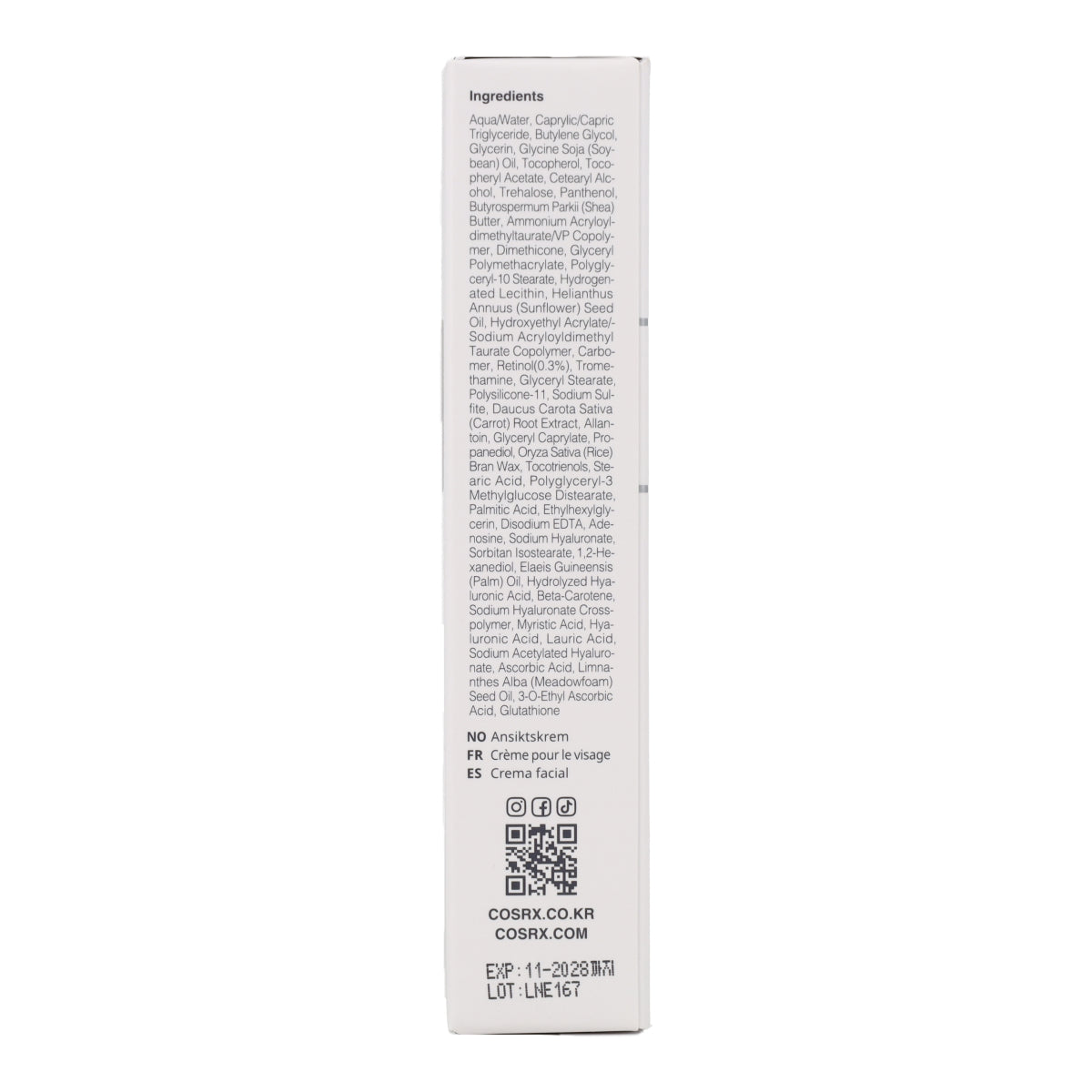 La Crème au Rétinol 0.3 Cosrx 20 ml