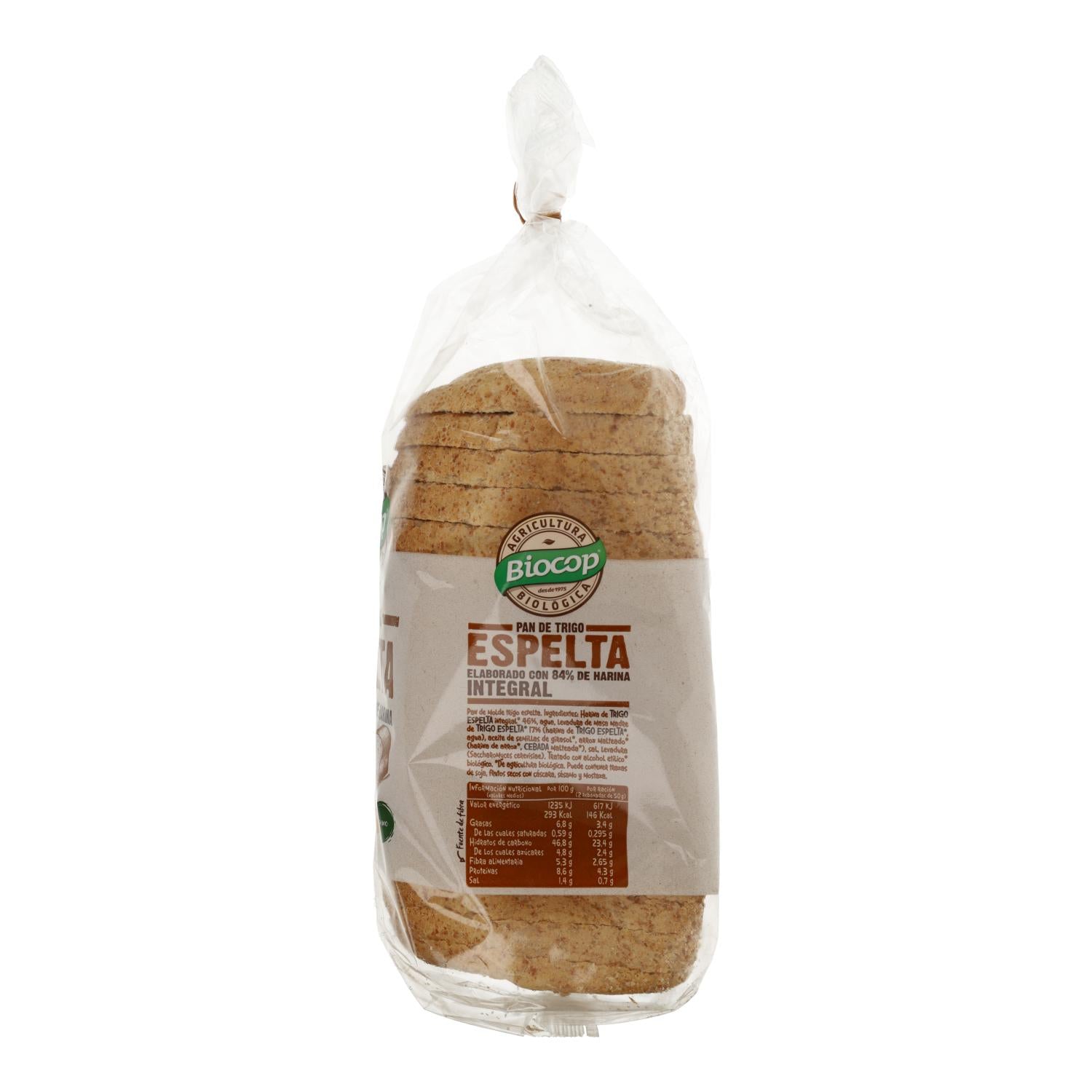 Pan de Molde blando de Trigo Integral BIO con masa madre Biocop 400 g