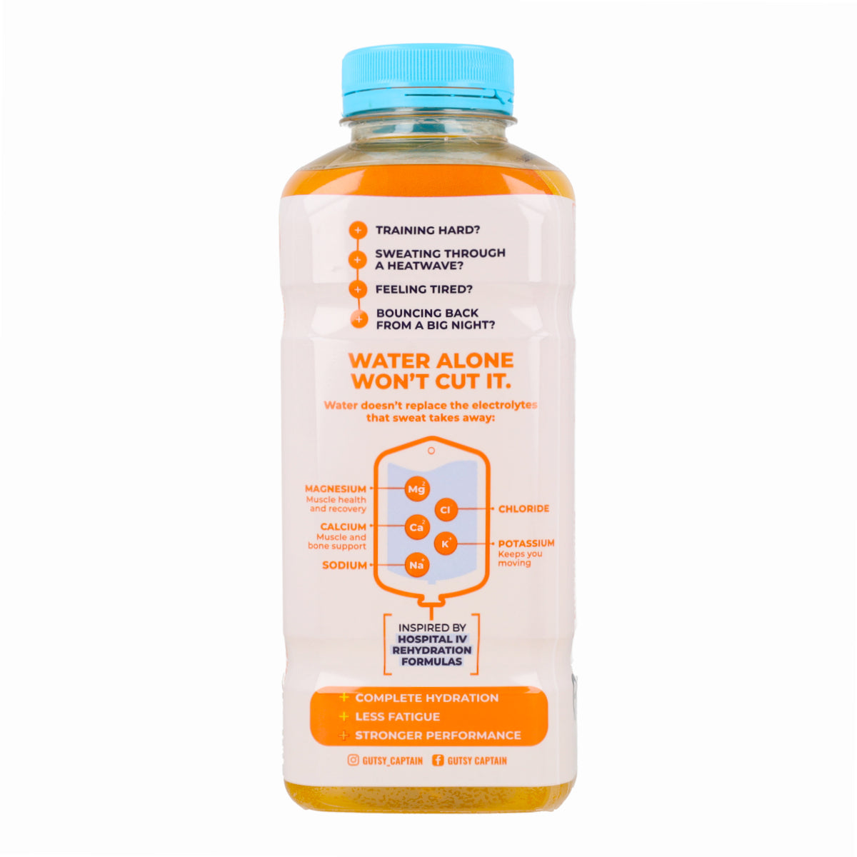 Boisson Naturelle Électrolyte Orange Pet The Gutsy Captain 600 ml