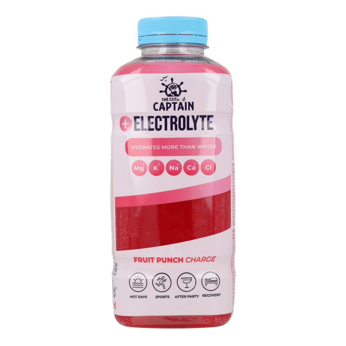 Boisson naturelle aux électrolytes Punch aux fruits Bouteille The Gutsy Captain 600 ml