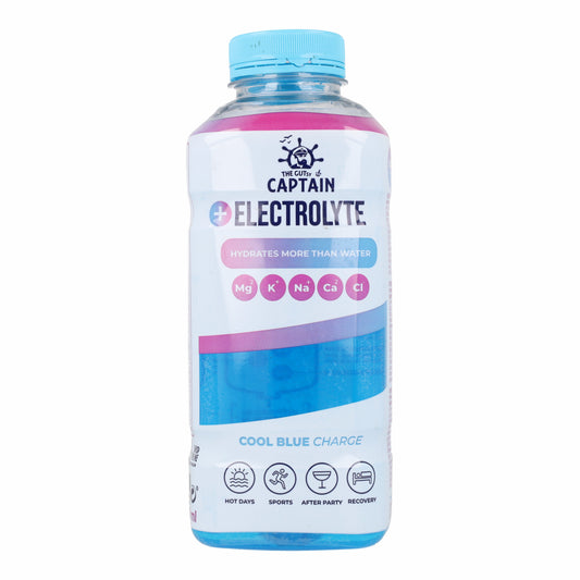 Boisson Électrolyte Naturelle Cool Blue Bouteille The Gutsy Captain 600 ml