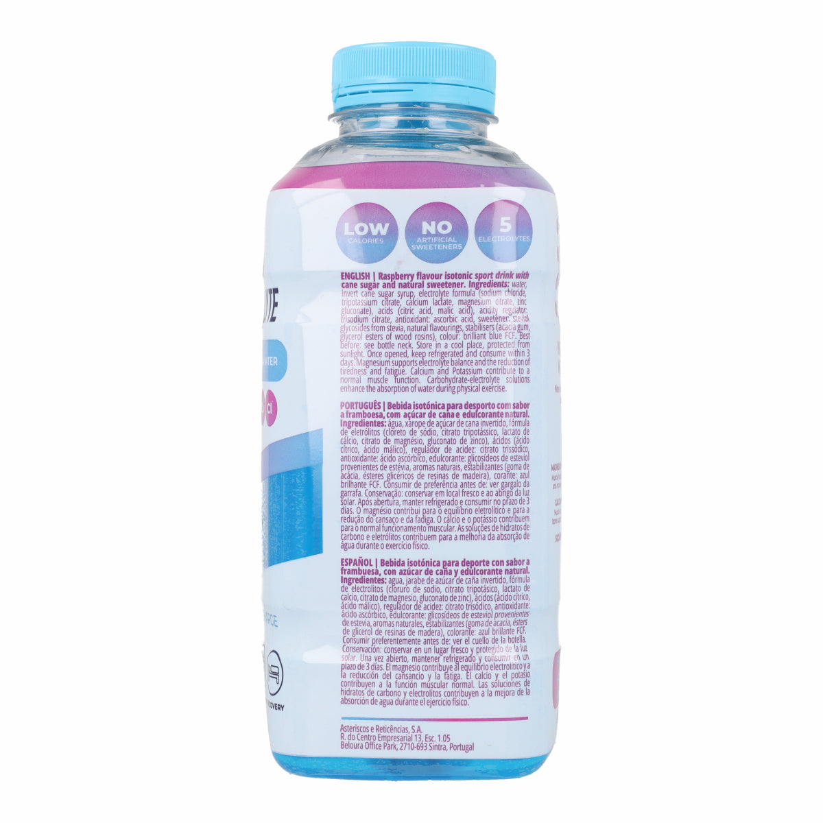 Boisson Électrolyte Naturelle Cool Blue Bouteille The Gutsy Captain 600 ml