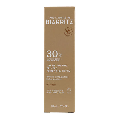 Crème solaire protectrice pour le visage couleur beige SPF30 Alga Maris 50 ml