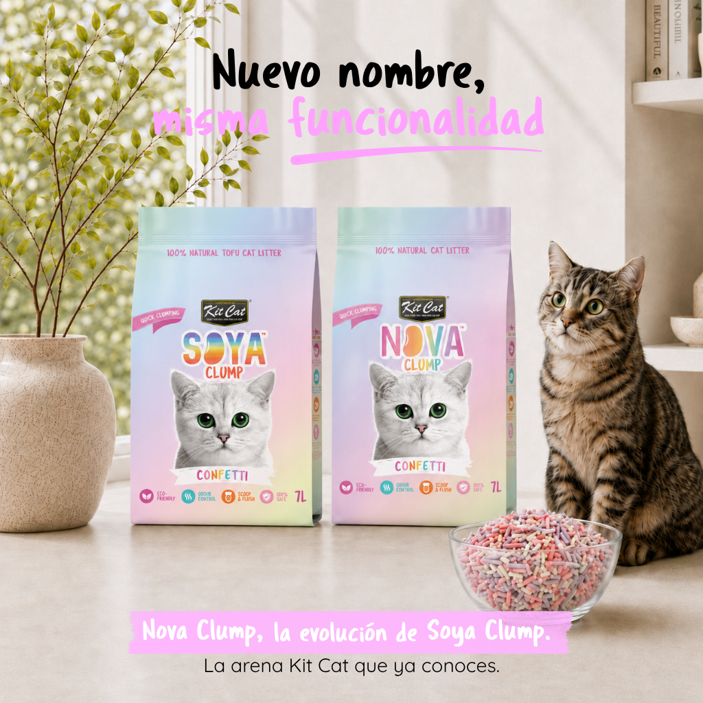 Kit Cat Arena Eco SoyaClump - Confetti 7 L Litière pour chat