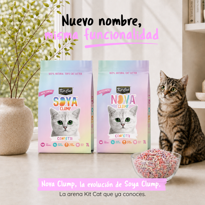 Kit Cat Arena Eco SoyaClump - Confetti 7 L Litière pour chat