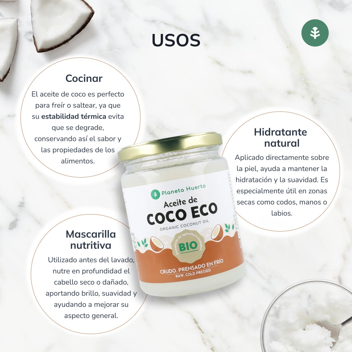 FBA Aceite de coco ECO Planeta Huerto 430 ml