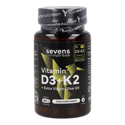 Vitamine D3 + K2 Sevens Nutrition 180 capsules