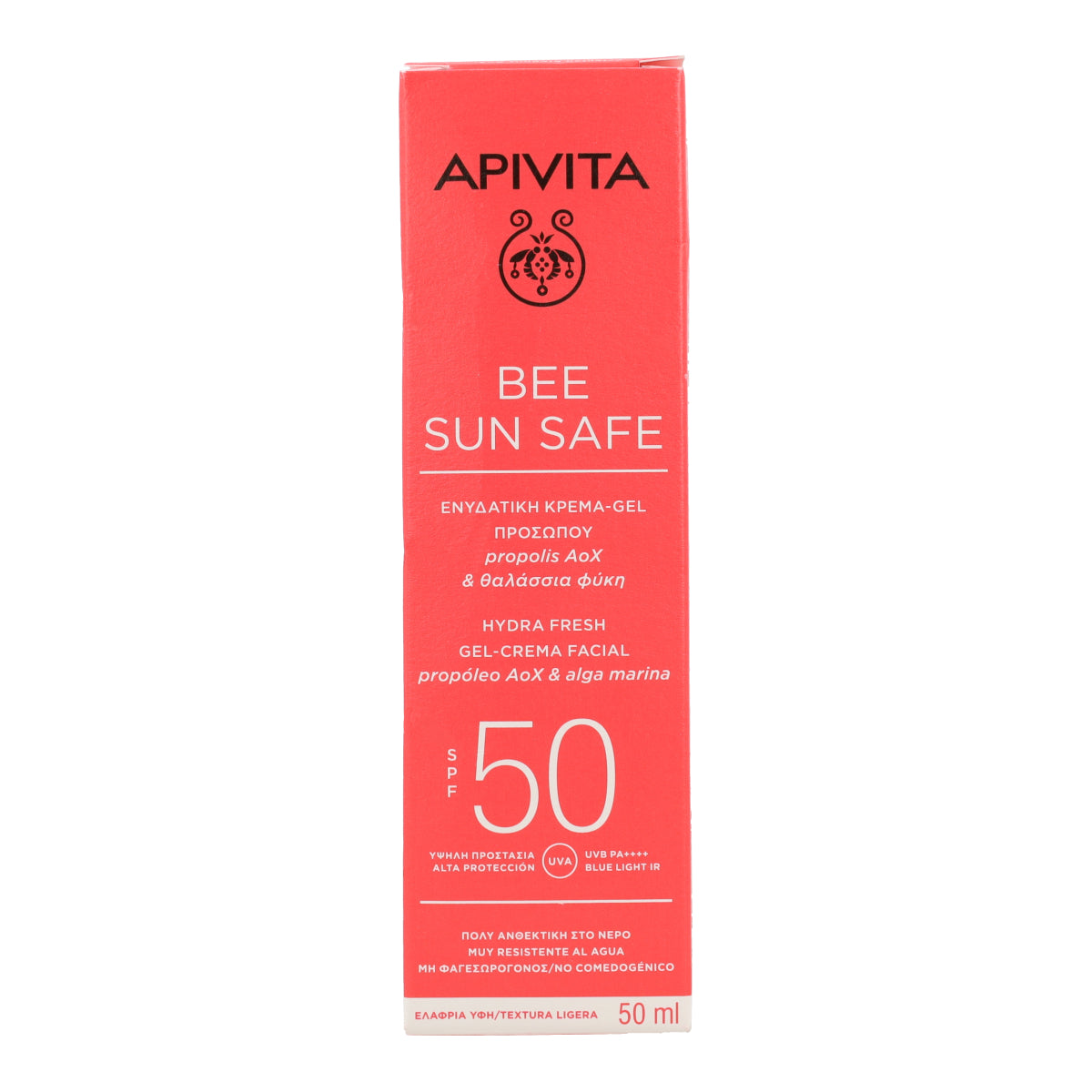 Gel crème solaire Hydra Fresh SPF50 Apivita 50 ml