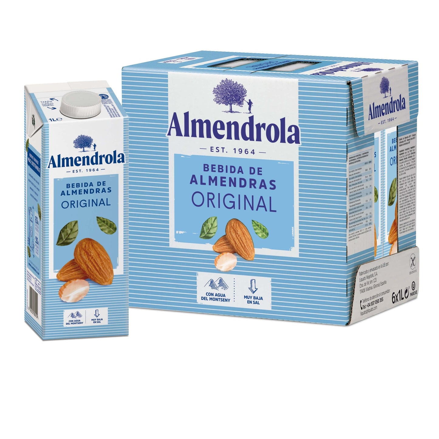 Pack 6 uds Bebida Almendra Original Almendrola 1 L