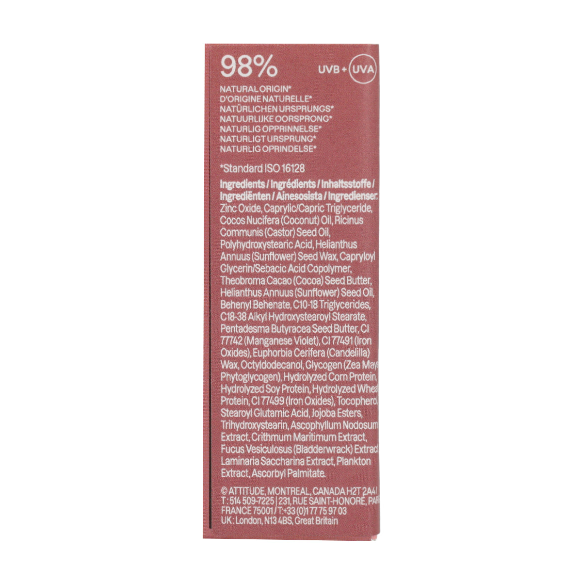 Oceanly - PHYTO-SUN Baume à lèvres teinté SPF 30 - Terracotta, Attitude, 8,5 g