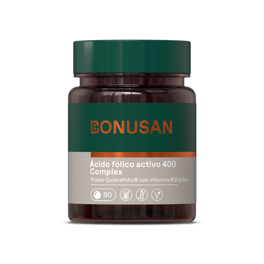Ácido fólico activo 400 Complex Bonusan 90 comprimidos
