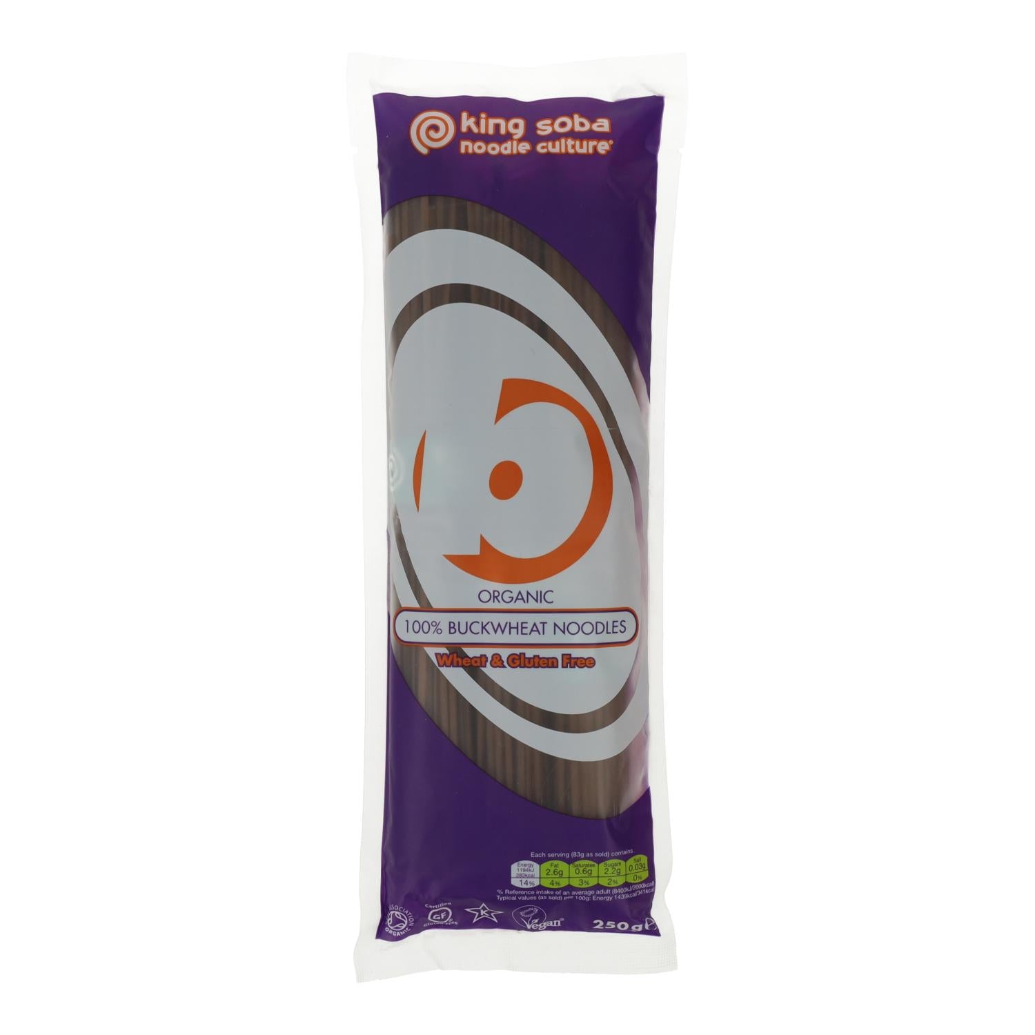 Pasta Trigo Sarraceno 100% sin gluten en forma de Espagueti Bio King Soba 250 g