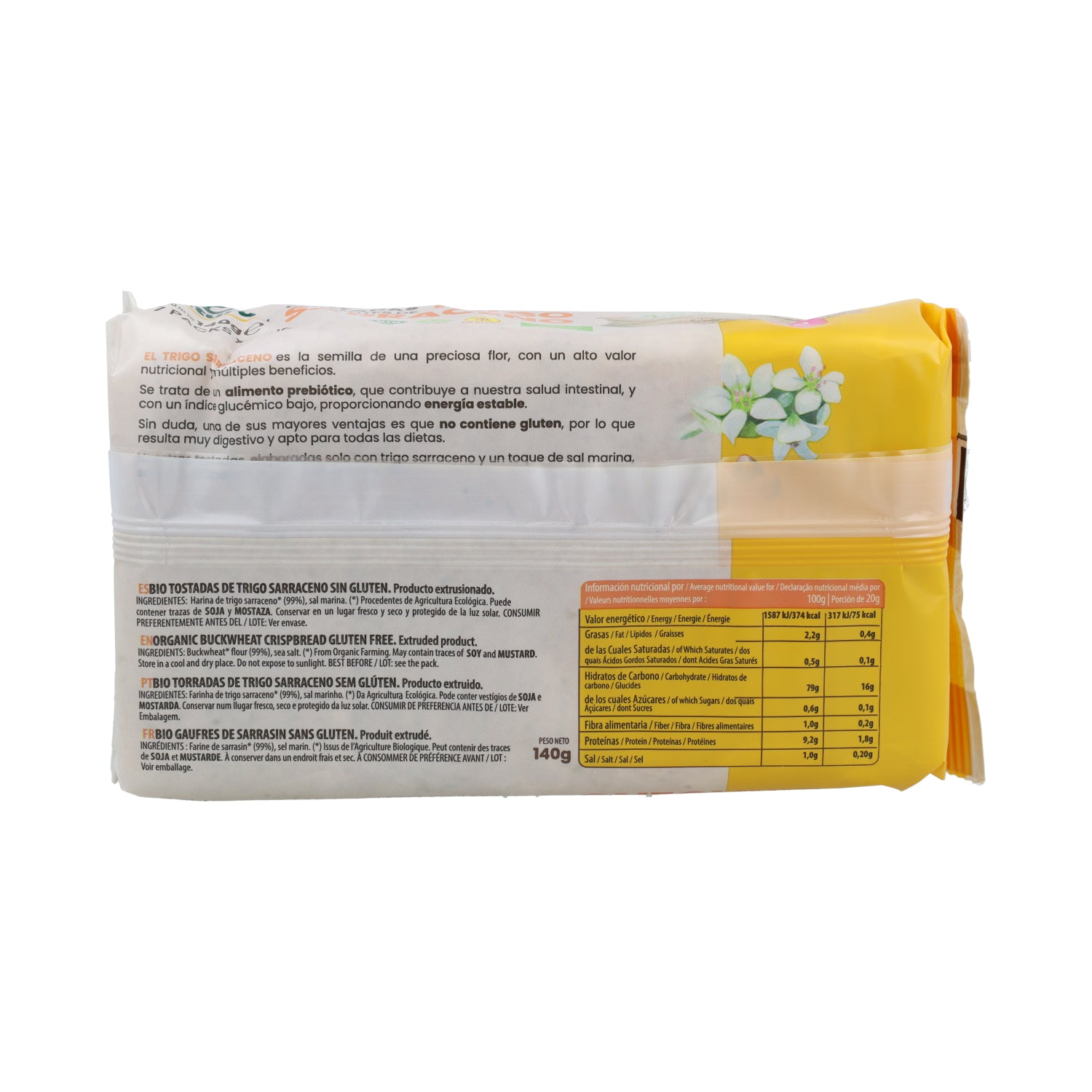 Tranches de pain de sarrasin sans gluten Sol Natural 140 g BIO