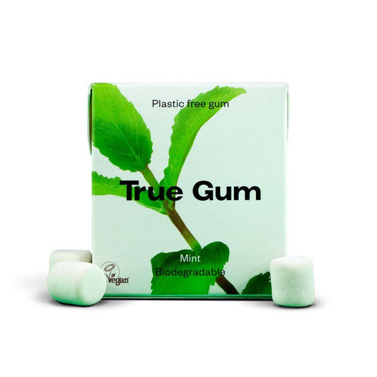 Chicle sin plástico de Menta fresca True Gum 21g