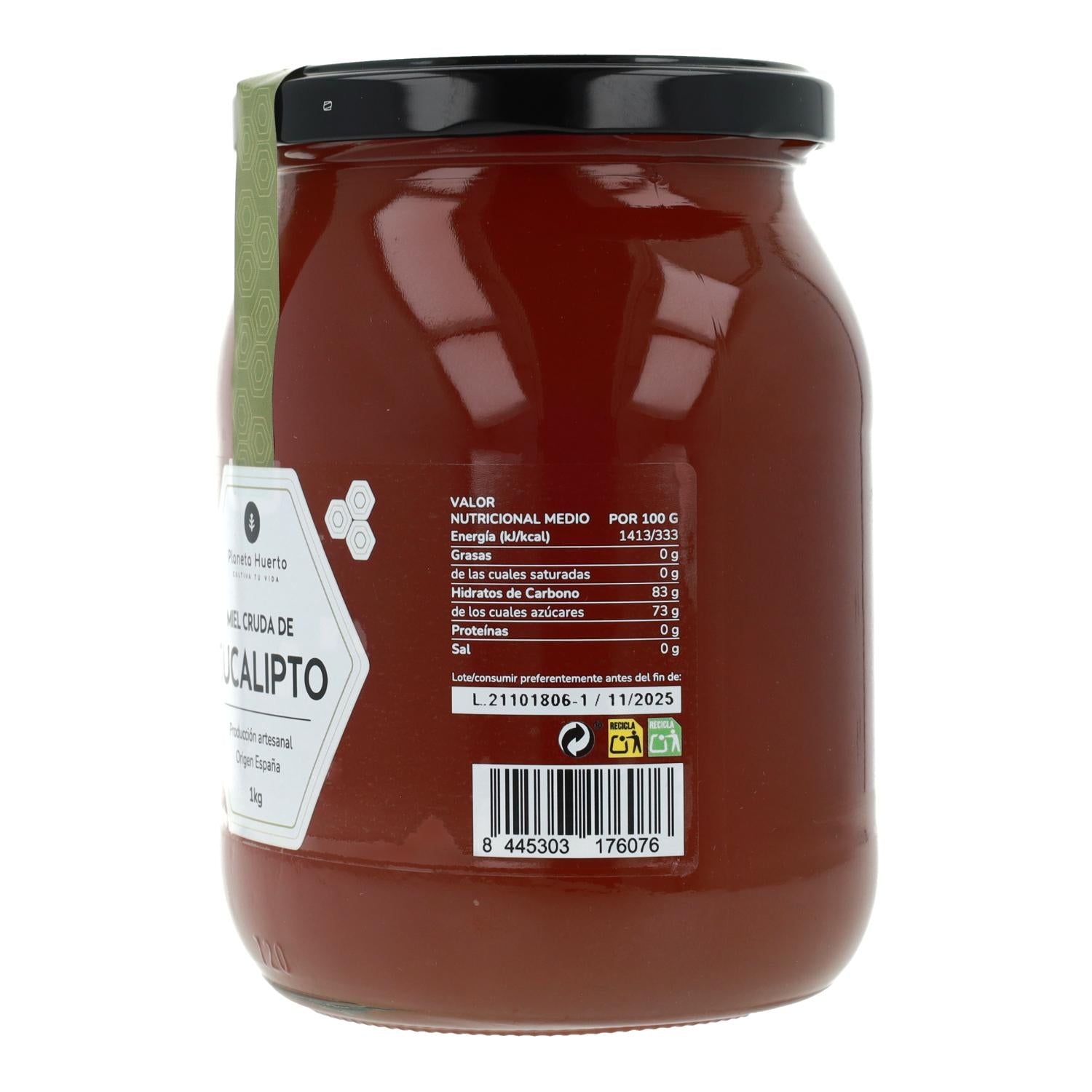Miel Cruda de Eucalipto Planeta Huerto 1 Kg