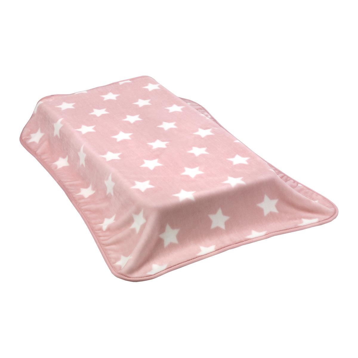 Manta para minicuna de 80x110 cm. Cambrass en varios colores Star Rosa