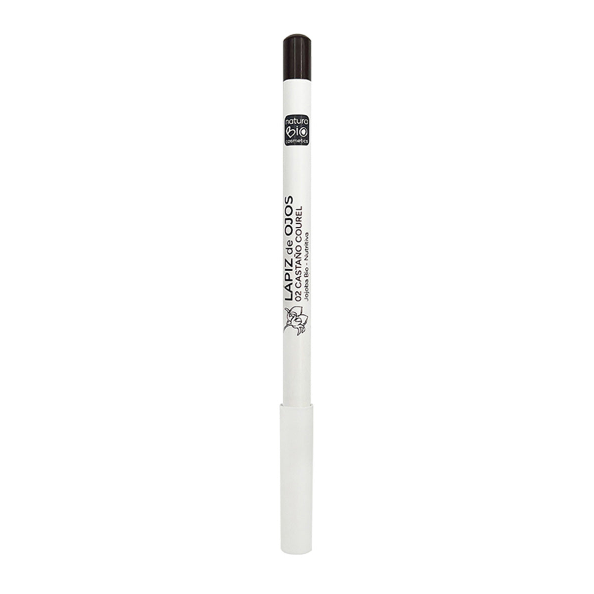 Lapiz Ojos 02 Castaño Courel Naturabio Con Aceite de Jojoba BIO, NaturaBio Cosmetics, 4 g