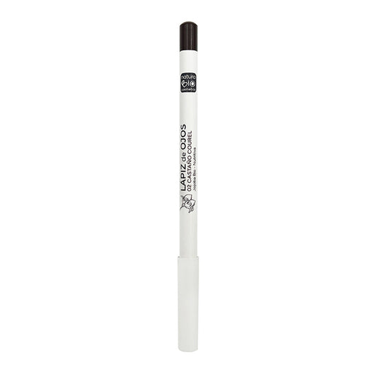 Lapiz Ojos 02 Castaño Courel Naturabio Con Aceite de Jojoba BIO, NaturaBio Cosmetics, 4 g