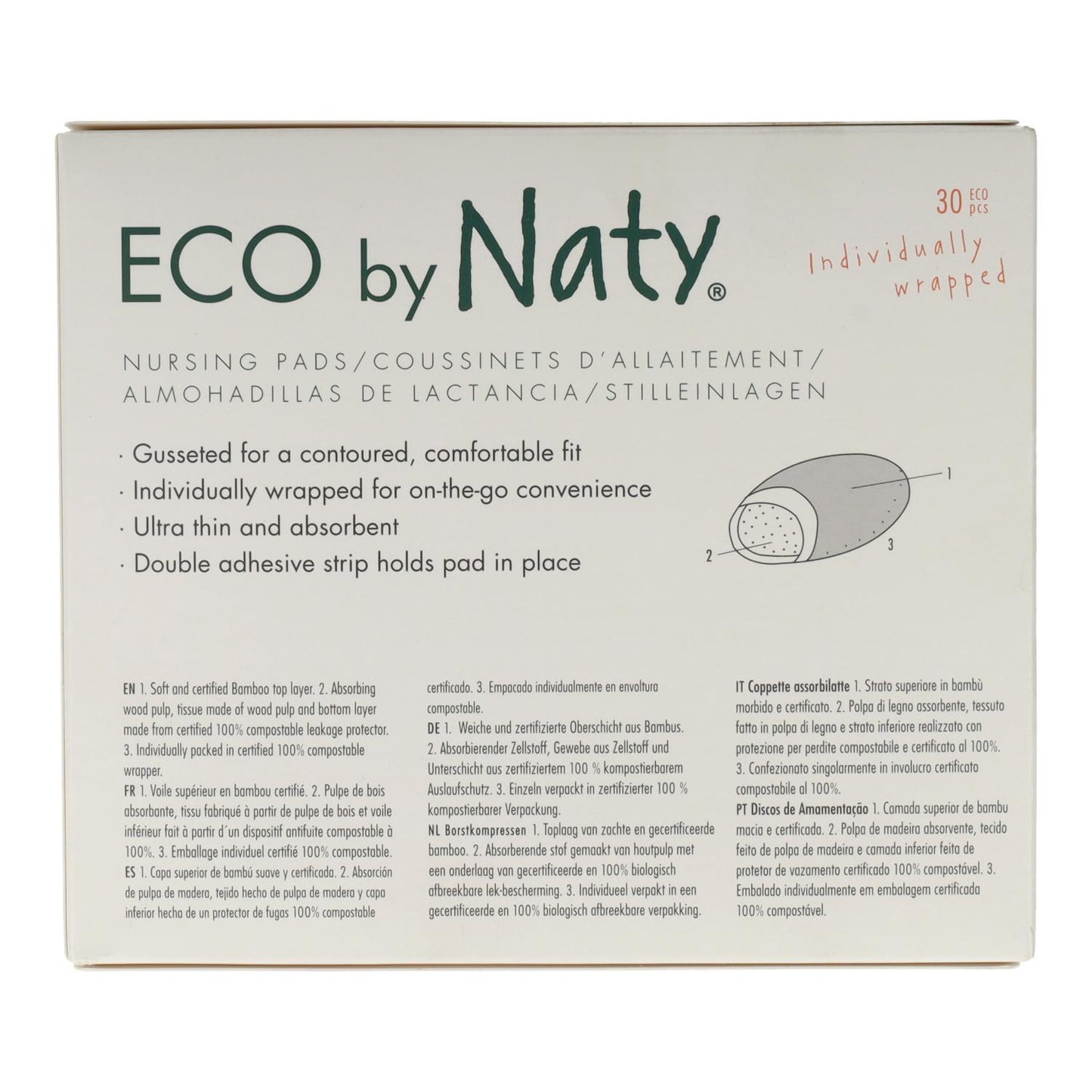 Almohadillas de lactancia Naty 30 unidades
