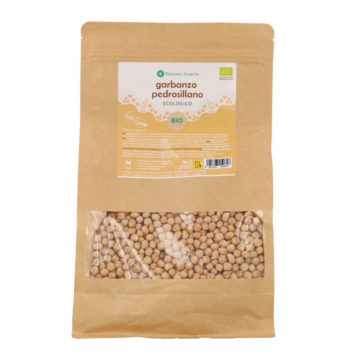 Pois chiches Pedrosillano ECO Planeta Huerto