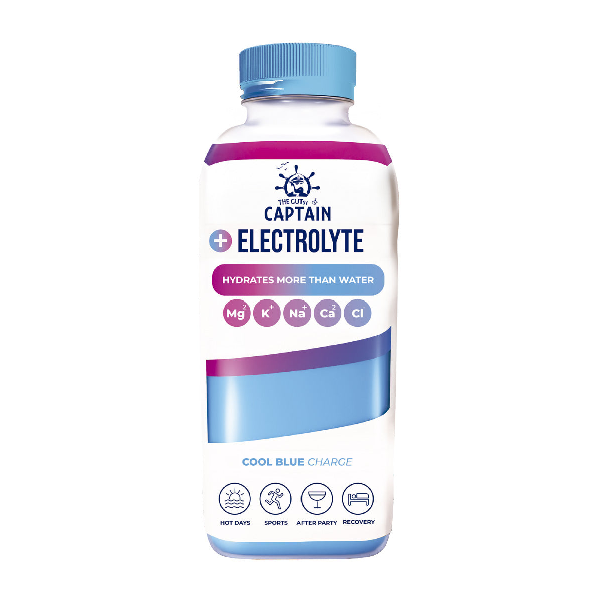 Bebida Natural Electrolyte Cool Blue Pet The Gutsy Captain 600 ml