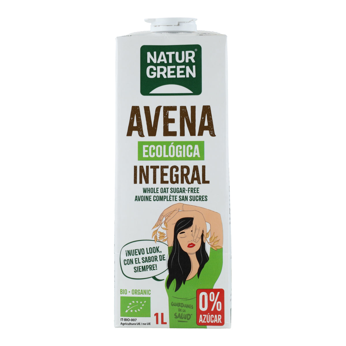 Boisson à l'avoine complète 0 % sucres Bio NaturGreen 1 L