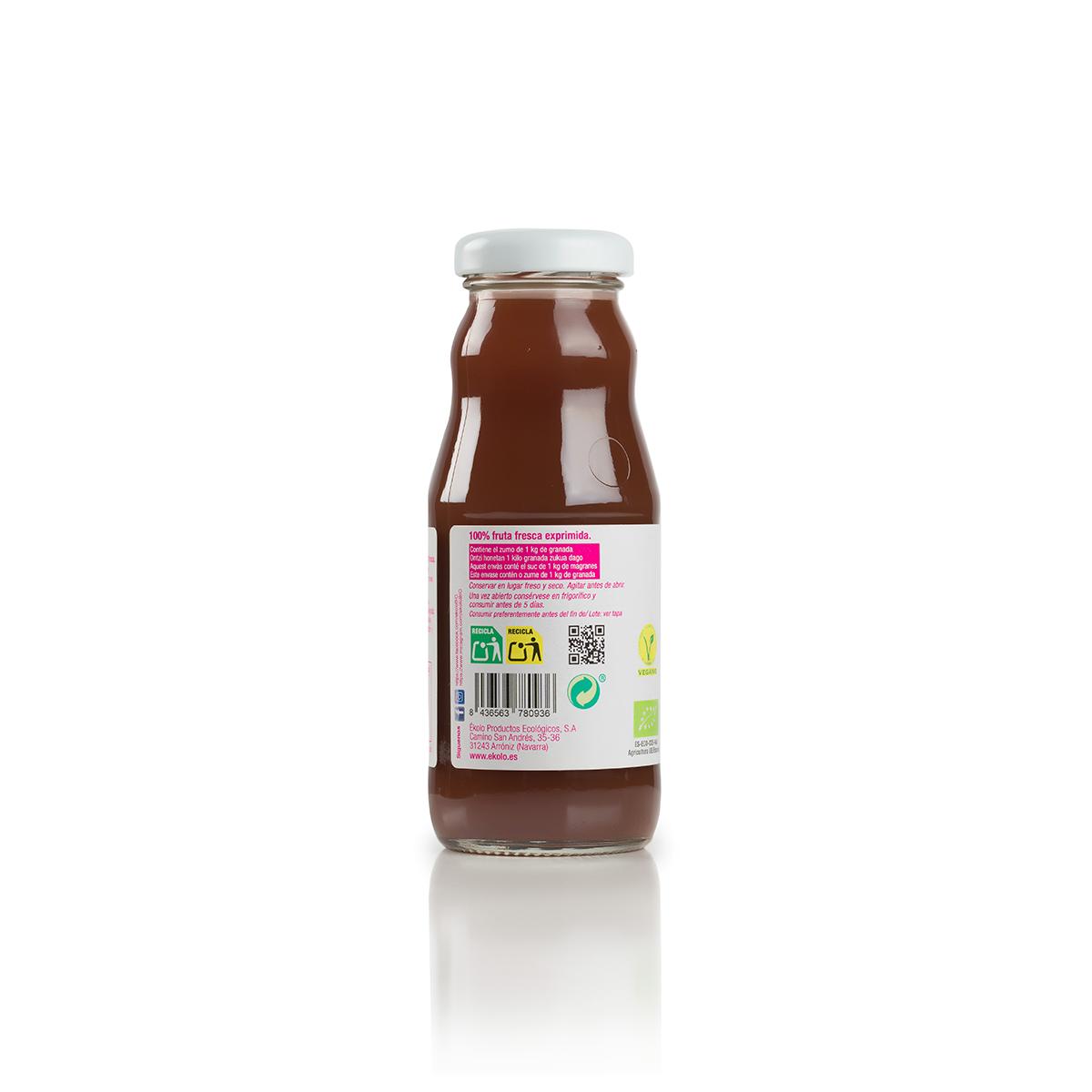 Zumo de granada 100% exprimido Ékolo Bio 200ml