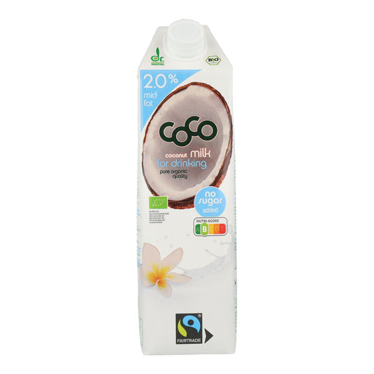 Bebida de Coco BIO 2% grasa Dr Martins 1L