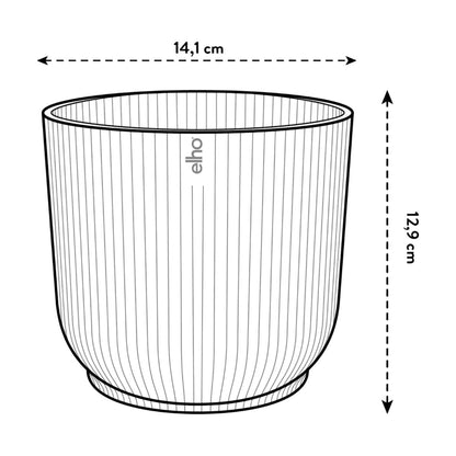 Maceta Blanco Lino Vibes Fold Round Elho 14cm 100% reciclado