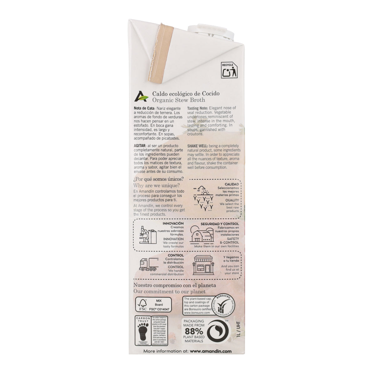 Bouillon pour Pot-au-feu Bio Amandin 1L