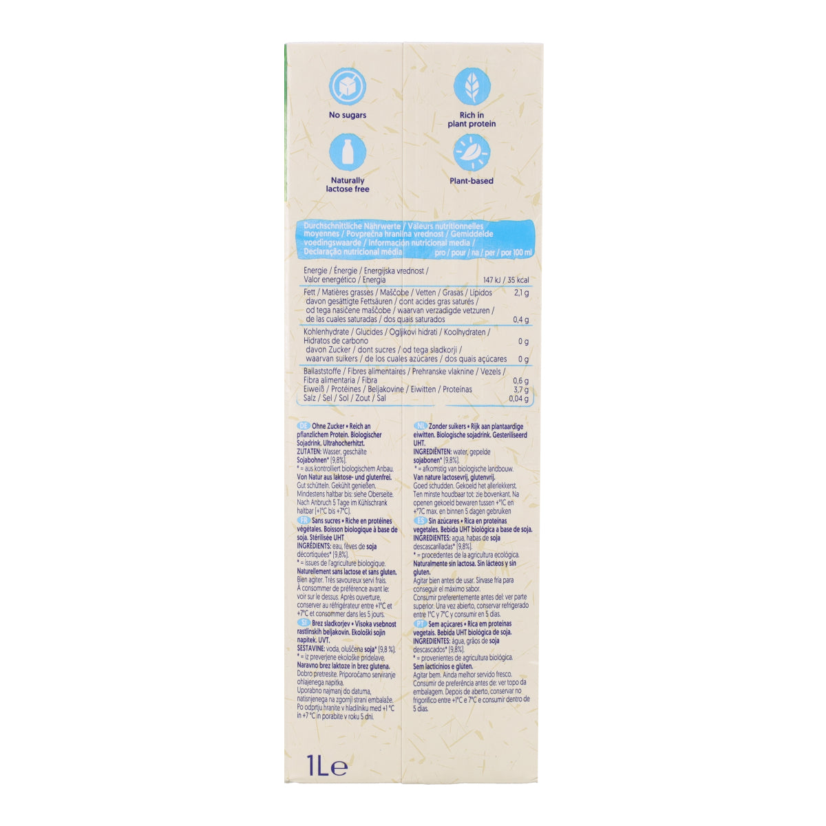 Boisson au Soja 0% Sucres Alpro Bio 1L