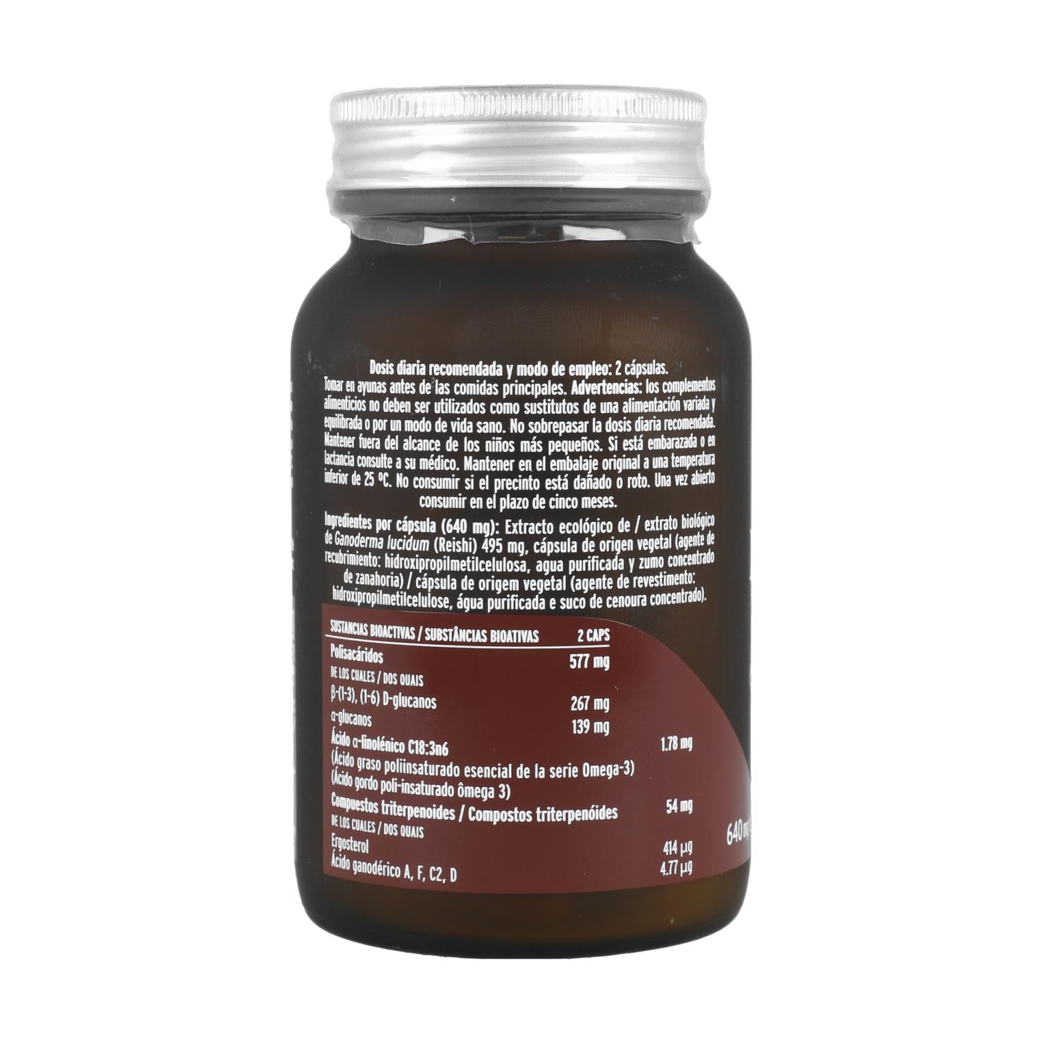 Mico Rei (Ganoderma lucidum) Hifas da Terra 70 cápsulas