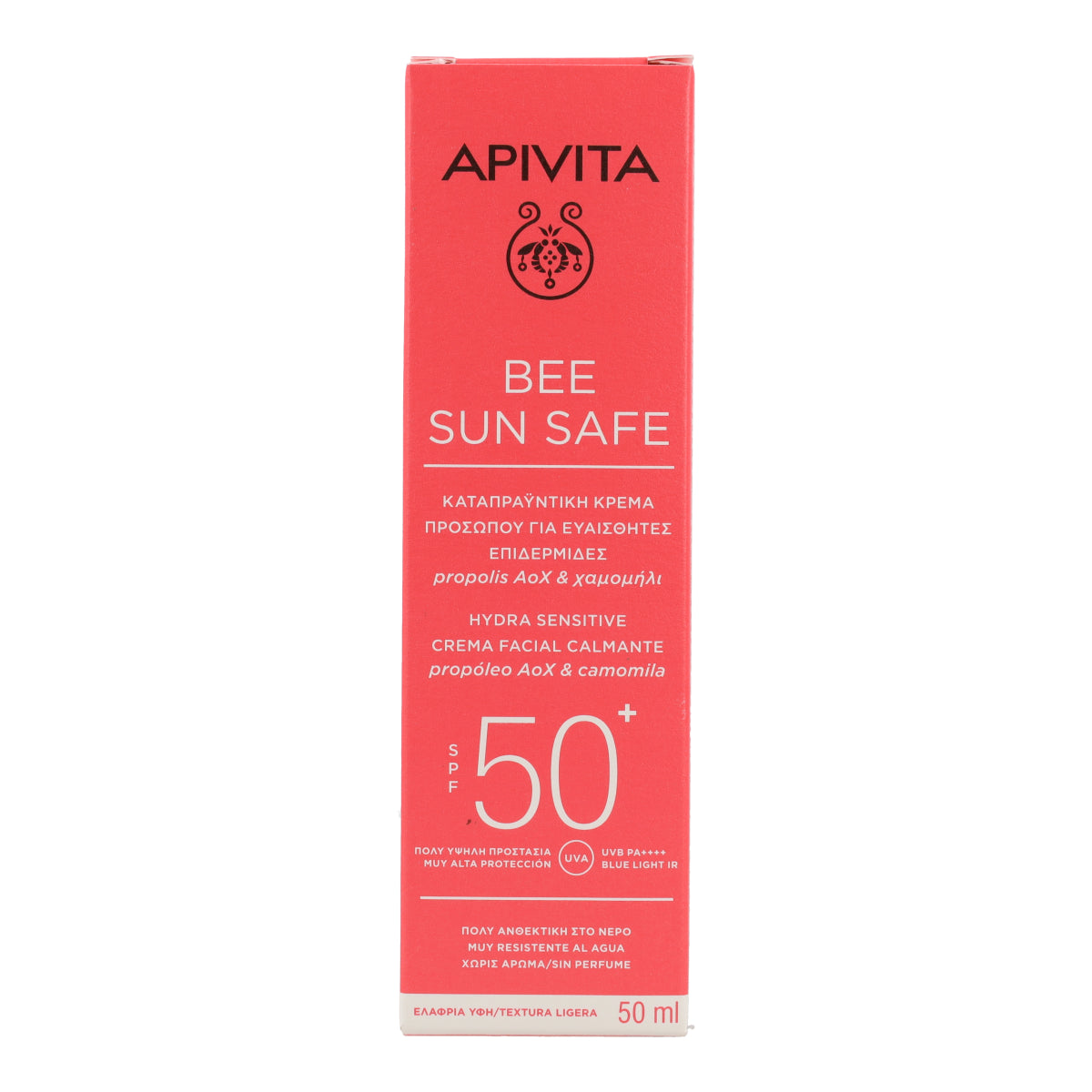 Crème solaire apaisante Hydra Sensitive SPF50 Apivita 50 ml