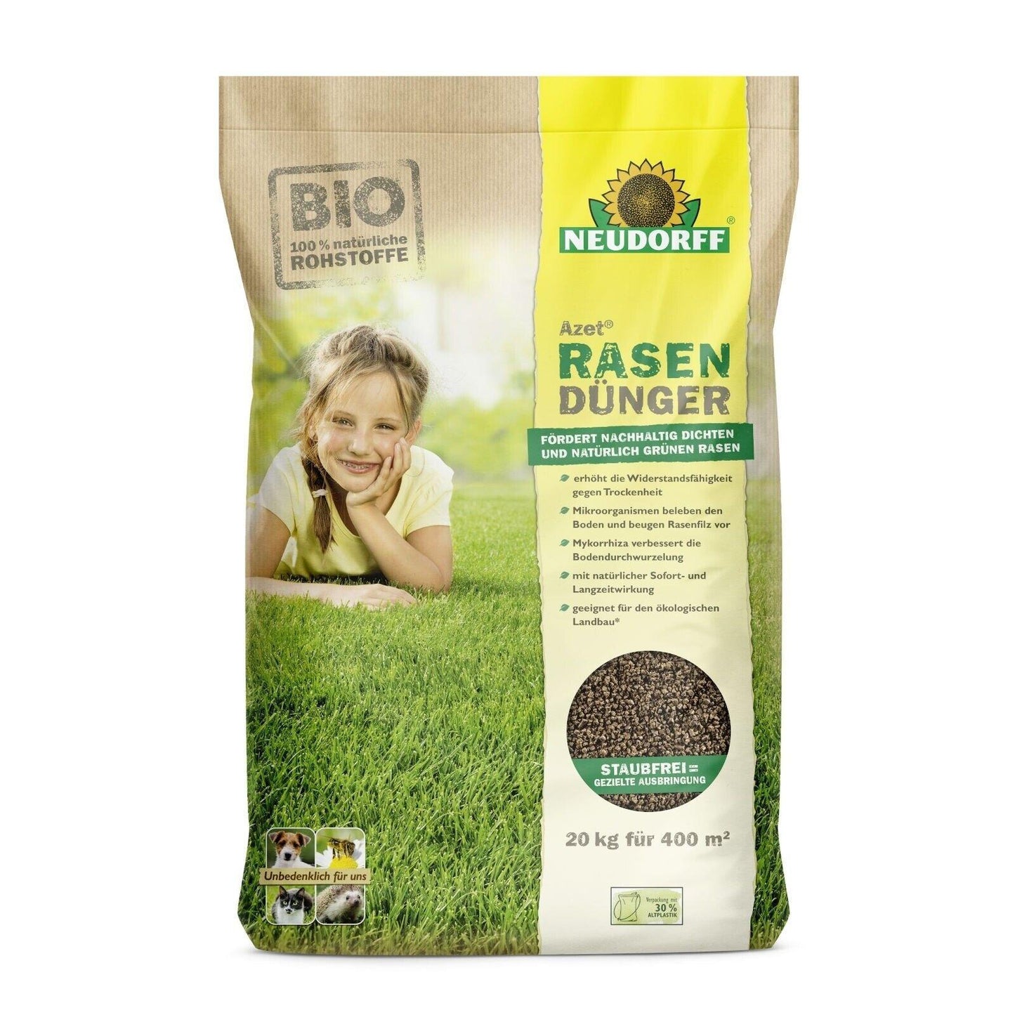 Azet Fertilizante Césped 2,5 kg Neudorff