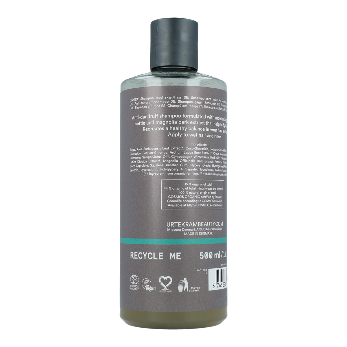 Champú de Ortiga Anticaspa Urtekram 500 ml
