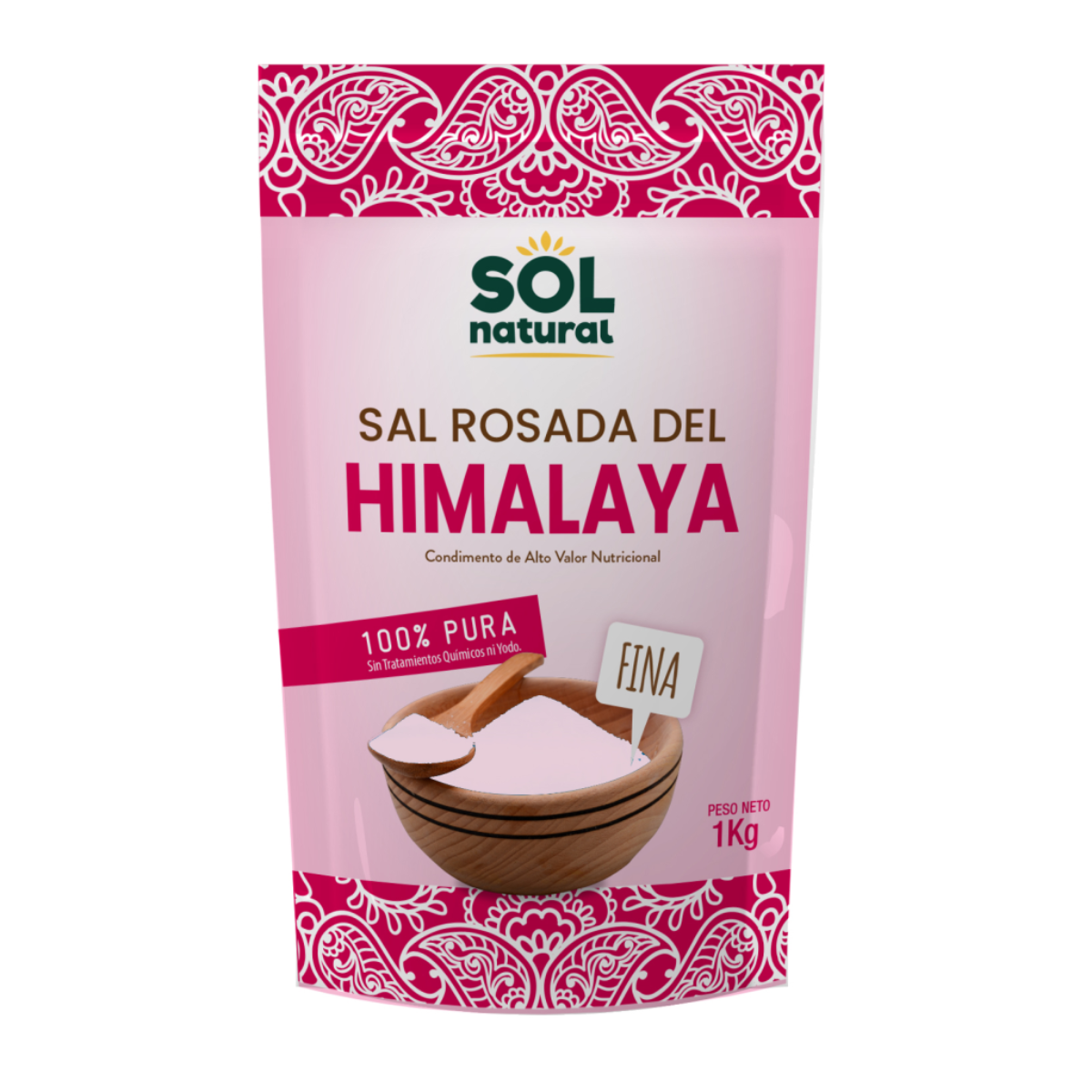 Sel rose de l'Himalaya fin, Sol Natural 1 kg