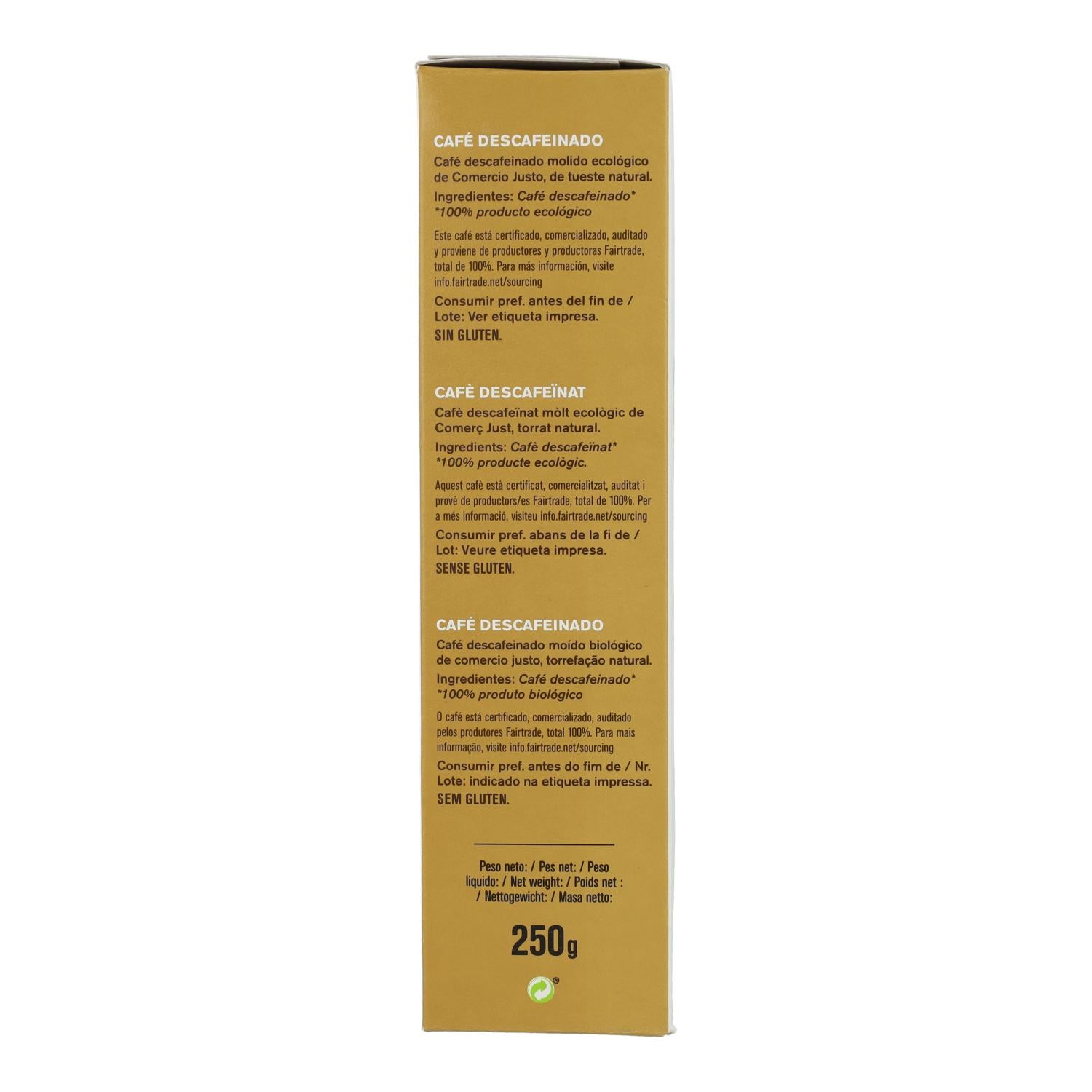 Café Descafeinado Bio Alternativa 250 g