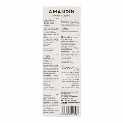 Boisson à l'Avoine Barista 0% Sucres Bio Amandin 1L