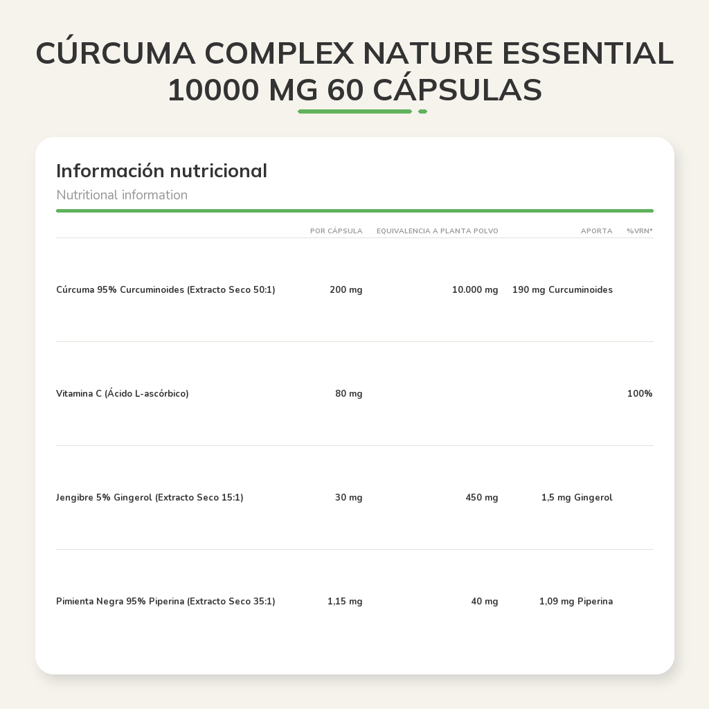 Información nutricional