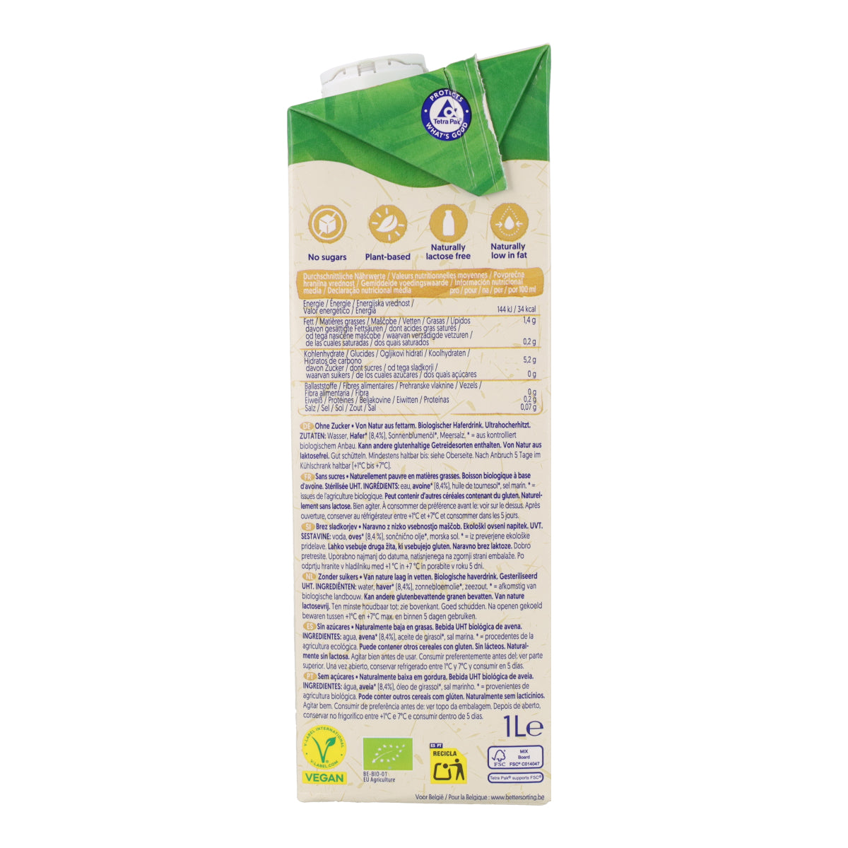 Boisson à l'Avoine 0% Sucres Alpro Bio 1L