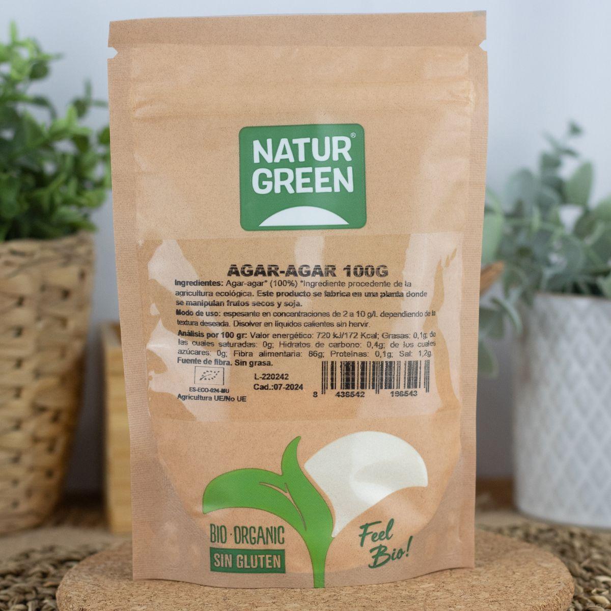 Agar Agar Bio en polvo NaturGreen 100 g