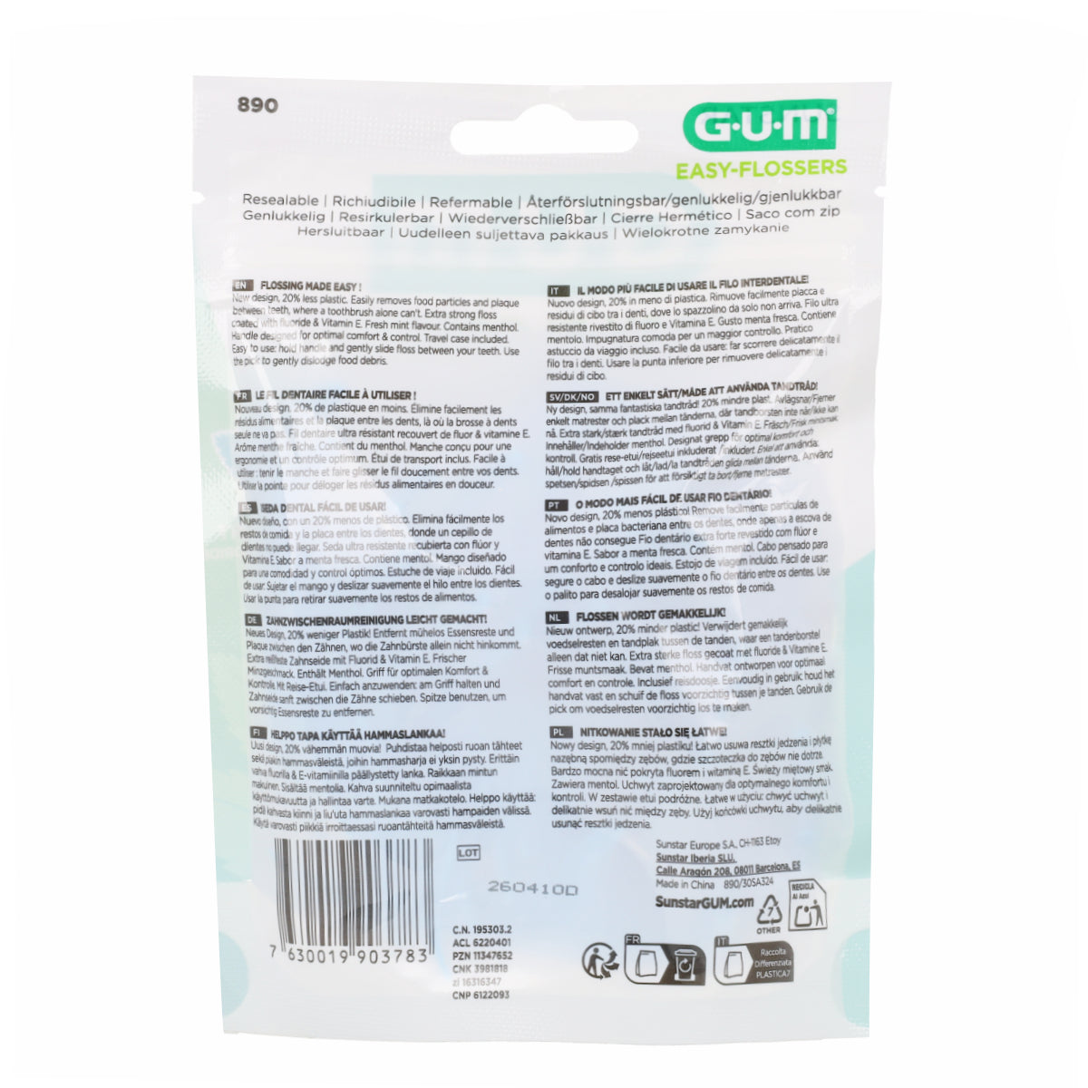 Easyflossers Gomme 30 unités
