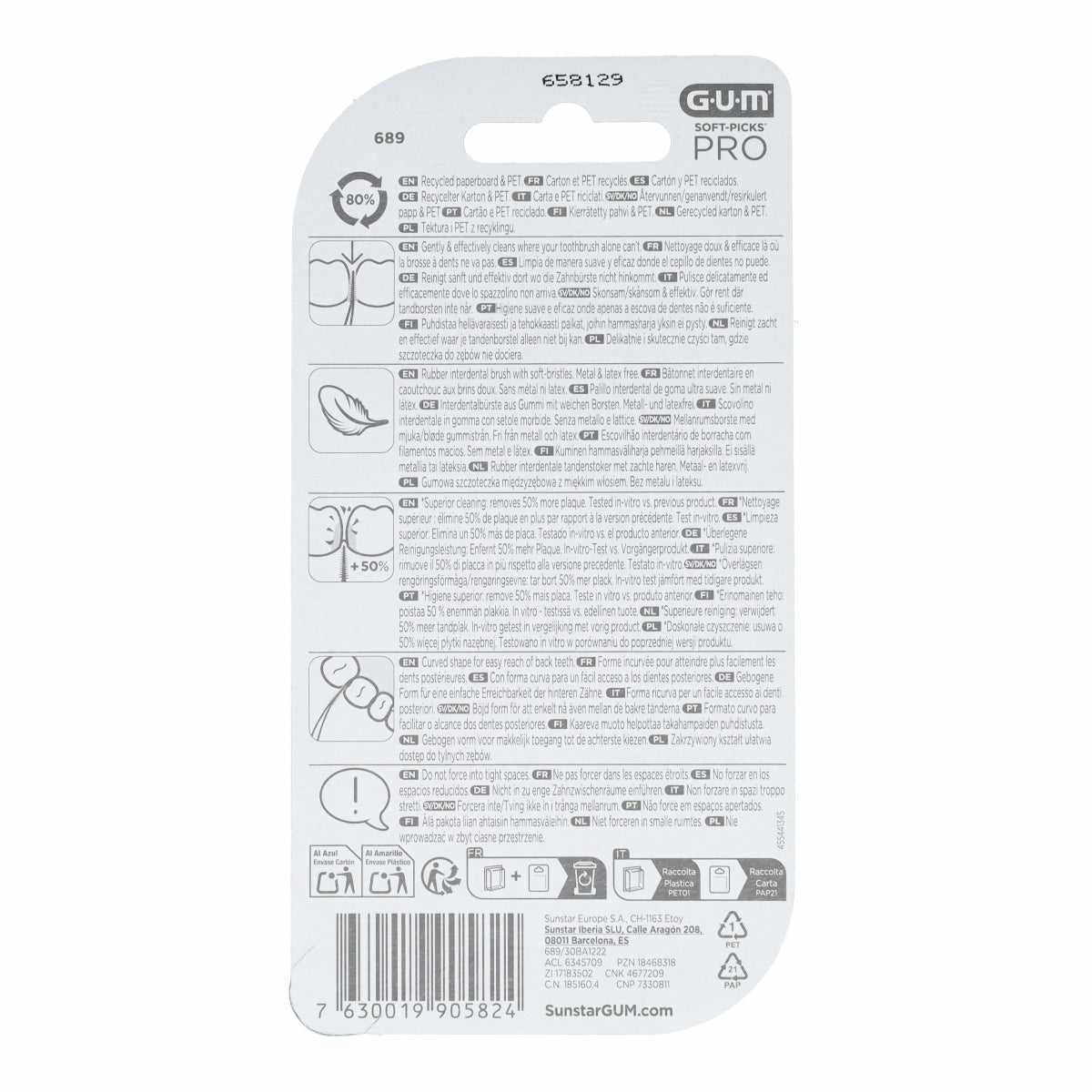 Soft-picks pro petite Gum 30 unités